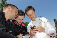 Rallye Český Krumlov: Přeskupení v Jelení zahradě v Českém Krumlově